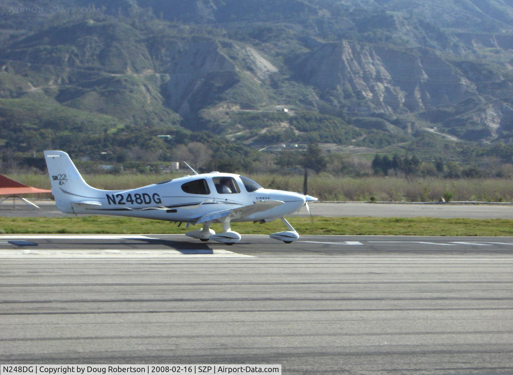 N248DG, 2005 Cirrus SR22 GTS C/N 1359, 2005 Cirrus SR22 GTS, Continental IO-550-N 310 Hp, Landing Rwy 22