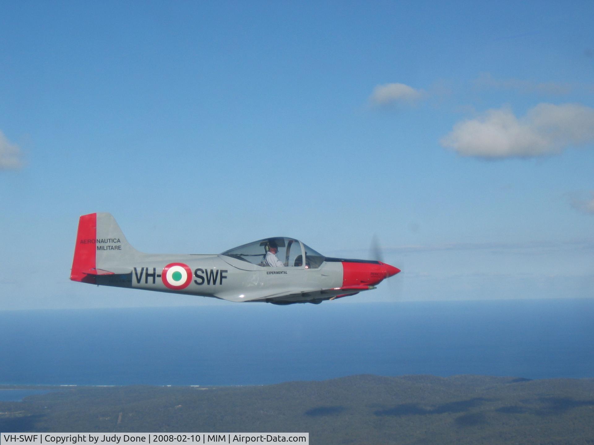 VH-SWF, 1991 Sequoia F-8L Falco C/N 878, Falco F8.L formerly N747SW over Merimbula