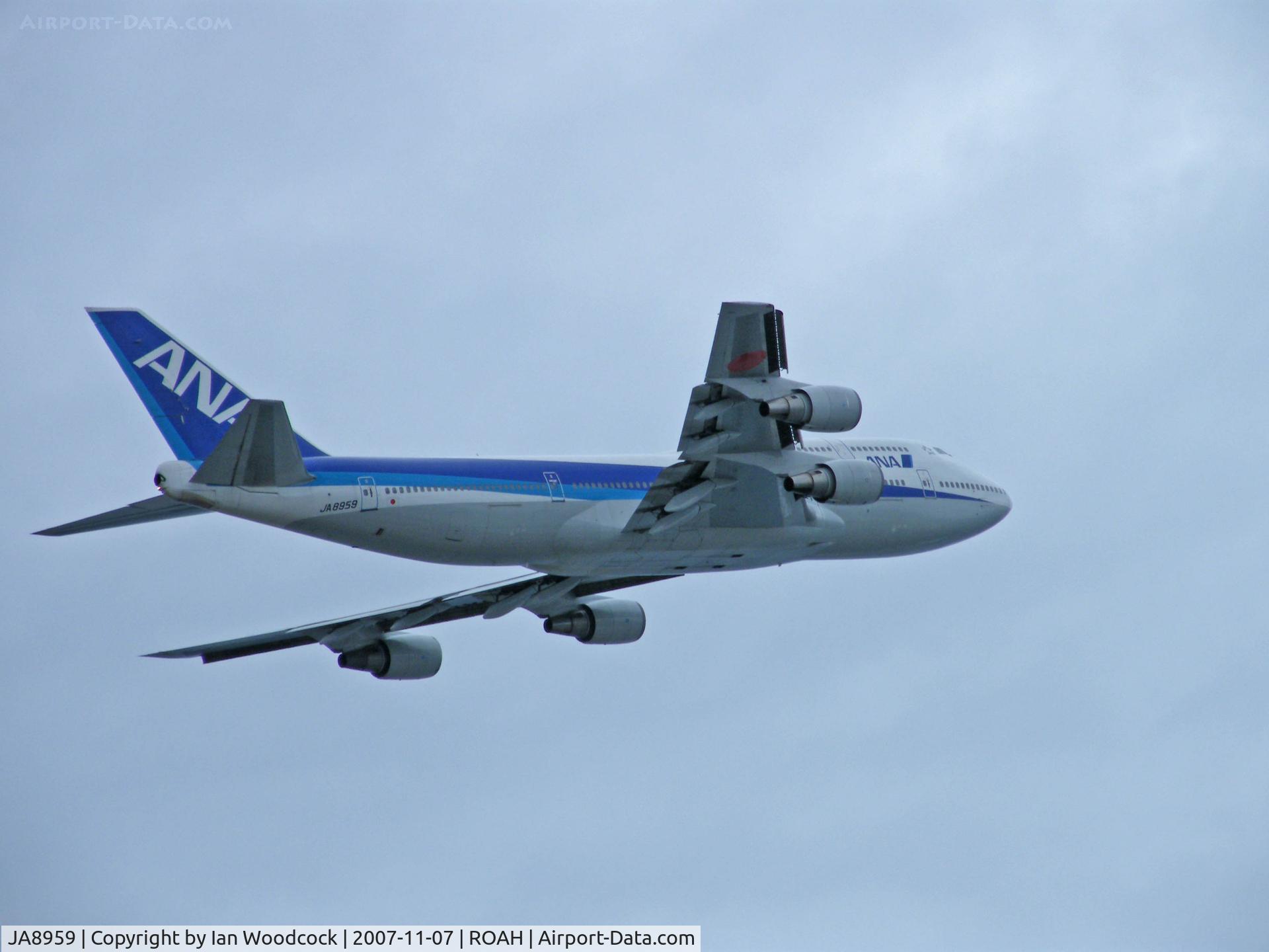 JA8959, 1992 Boeing 747-481D C/N 25646, Boeing 747-481/ANA/Departing Naha