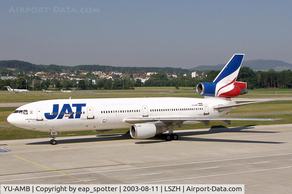 YU-AMB, 1979 McDonnell Douglas DC-10-30 C/N 46988, taxi to stand