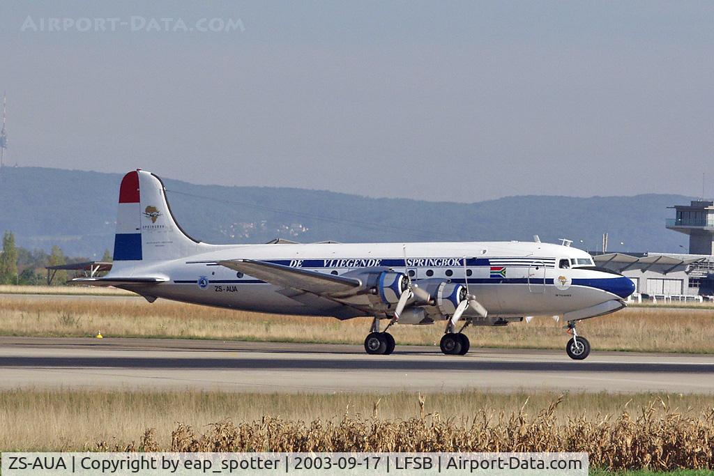 ZS-AUA, 1946 Douglas DC-4-1009 Skymaster C/N 42934, lining up rwy 16 intersection 
