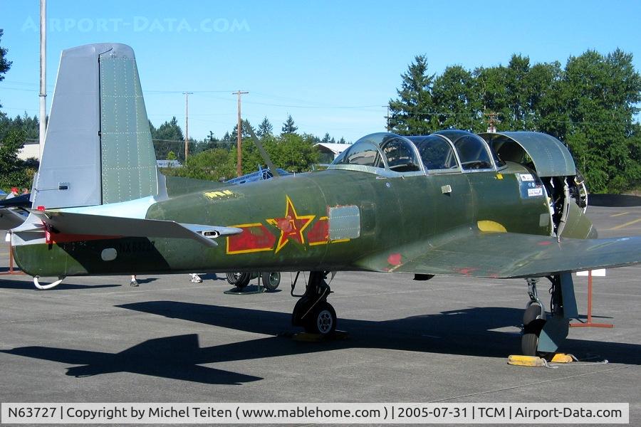 N63727, 1977 Nanchang CJ-6A C/N 1832035, Still wearing the chinese air force colors