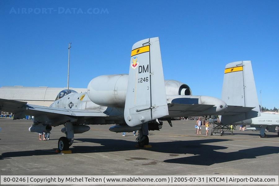 80-0246, 1980 Fairchild Republic A-10A Thunderbolt II C/N A10-0596, 357th Fighter Squadron / 355th Wing