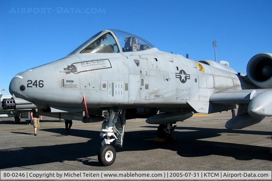80-0246, 1980 Fairchild Republic A-10A Thunderbolt II C/N A10-0596, 357th Fighter Squadron / 355th Wing