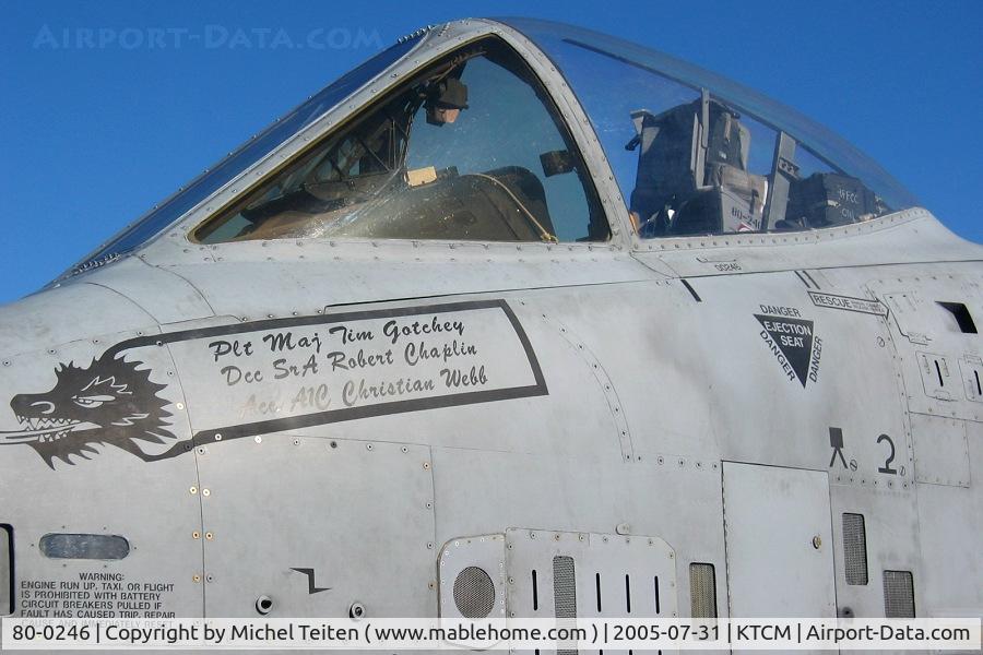 80-0246, 1980 Fairchild Republic A-10A Thunderbolt II C/N A10-0596, 357th Fighter Squadron / 355th Wing