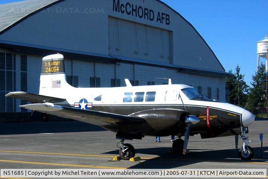 N51685, Beech 65 Queen Air C/N LC-40, US Army colors