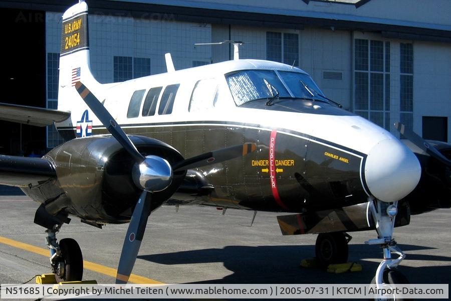 N51685, Beech 65 Queen Air C/N LC-40, US Army colors