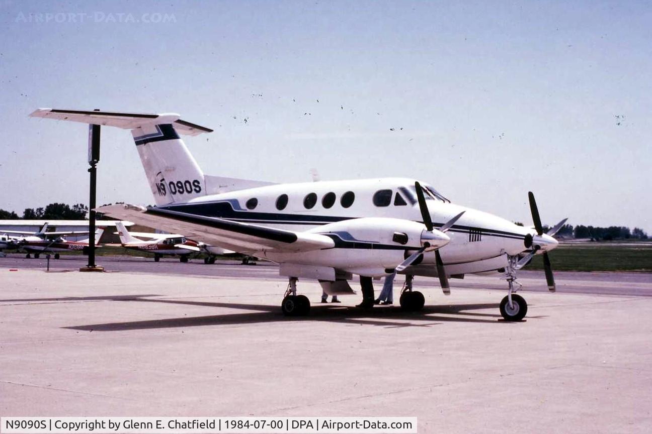 N9090S, Beech F90 King Air C/N LA-3, Photo taken for aircraft recognition training.  Ex-N9090S, King Air F90