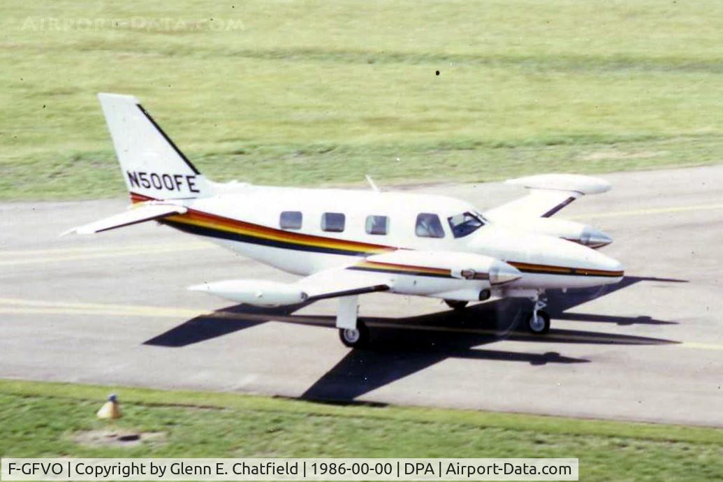 F-GFVO, Piper PA-31T Turbo Cheyenne C/N 31T-7920049, Photo taken for aircraft recognition training.  Ex-N500FE.  There is another photo on A-D under that number.