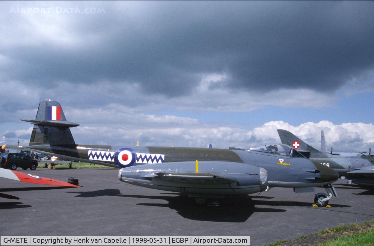 G-METE, 1950 Gloster Meteor F.8 C/N G5/361641, Meteor F8 at Kemble airfield, UK