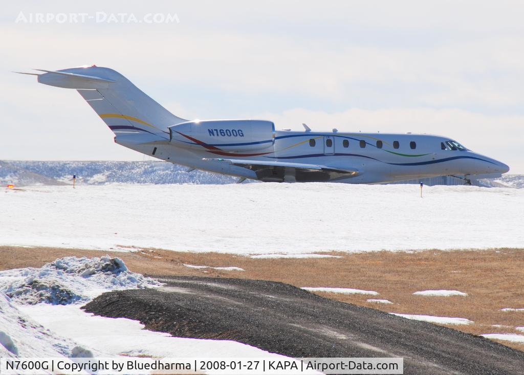 N7600G, 2001 Cessna 750 Citation X C/N 750-0159, Position and hold for 17L.