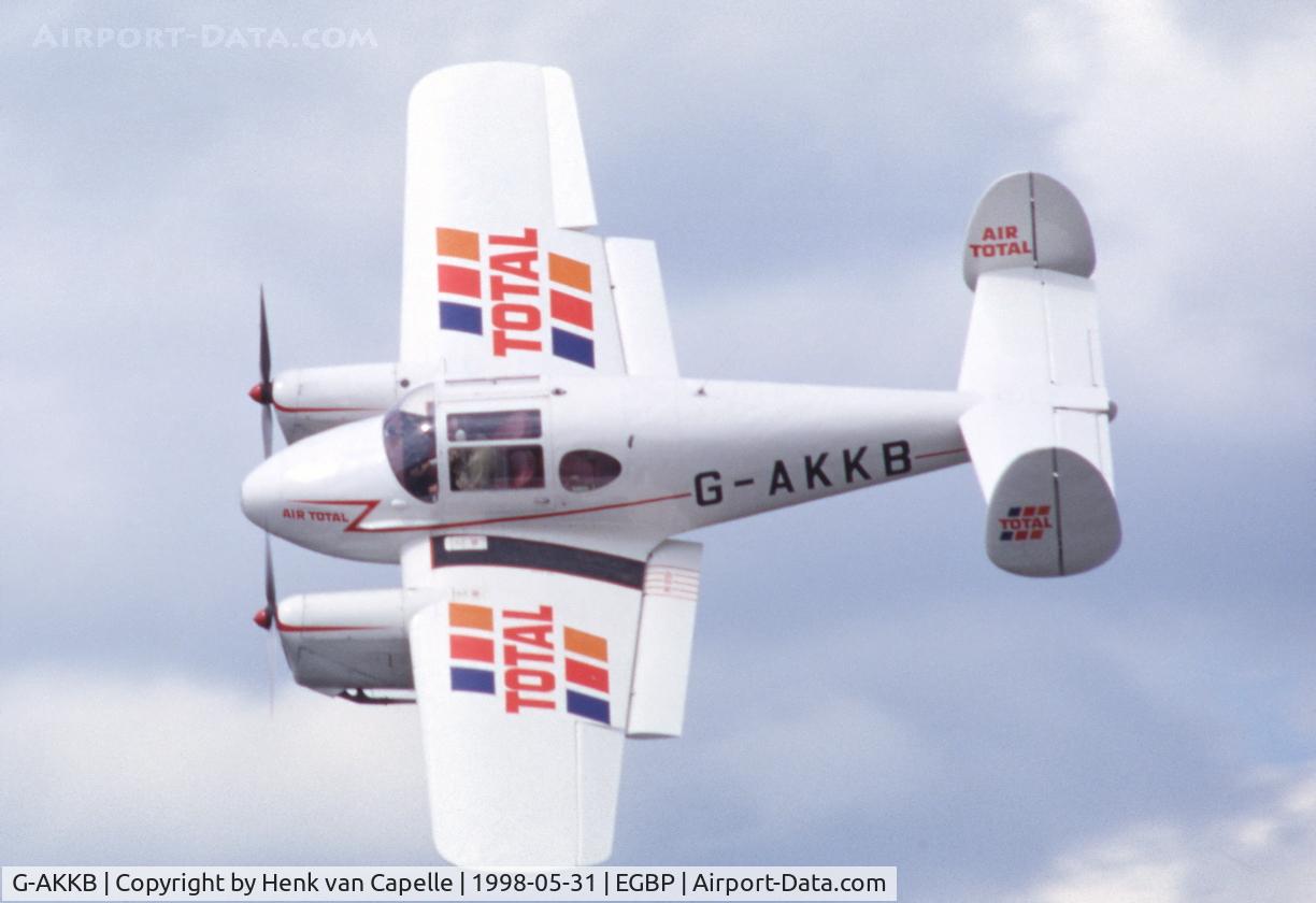 G-AKKB, 1947 Miles M-65 Gemini 1A C/N 6537, Miles Gemini flying over Kemble airfield, UK