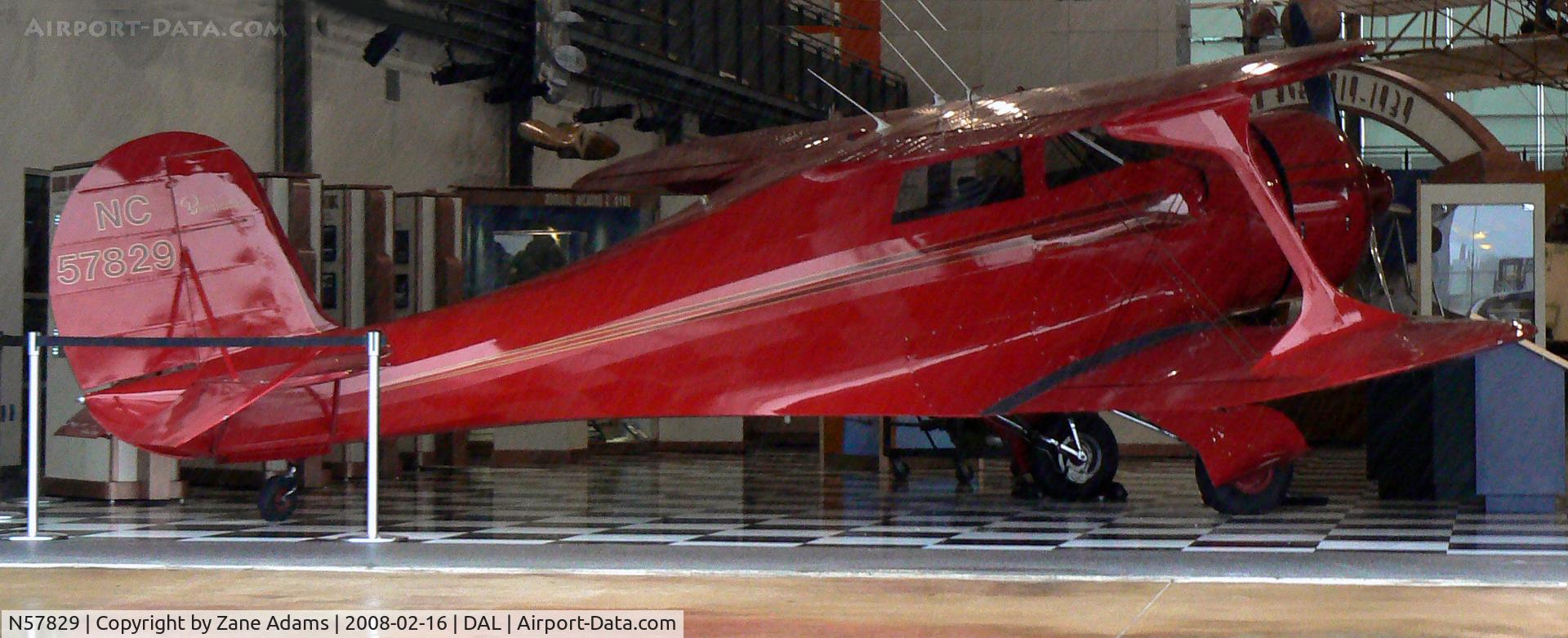 N57829, 1938 Beech E17B C/N 198, At Frontiers of Flight Museum - Dallas, TX