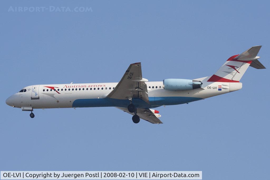 OE-LVI, 1993 Fokker 100 (F-28-0100) C/N 11468, Fokker Aircraft B.V. Fokker F28 Mk0100