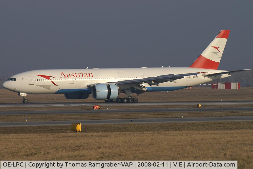 OE-LPC, 2002 Boeing 777-2Z9/ER C/N 29313, Austrian Airlines Boeing 777-200