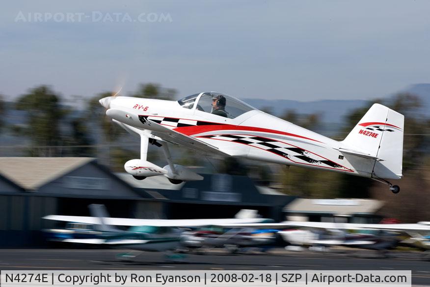 N4274E, 1999 Vans RV-6 C/N 24883, RV6