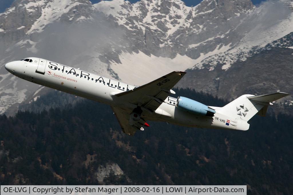 OE-LVG, 1994 Fokker 100 (F-28-0100) C/N 11520, short after take off