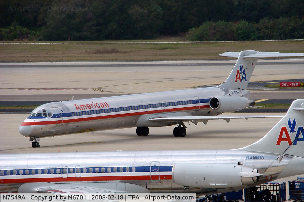 N7549A, 1991 McDonnell Douglas MD-82 (DC-9-82) C/N 53031, arriving