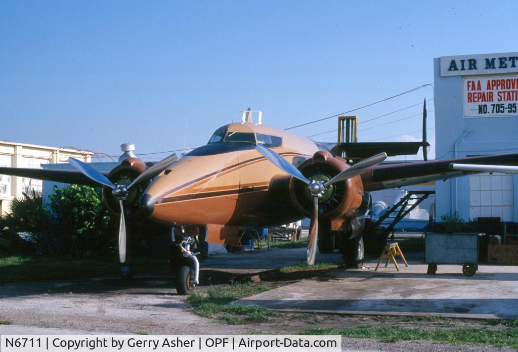 N6711, 1966 Lockheed 18 Lodestar C/N 2484, Hard to understand why it would still be registered as a Lockheed 18 after undergoing a Howard 250 tri-gear conversion.