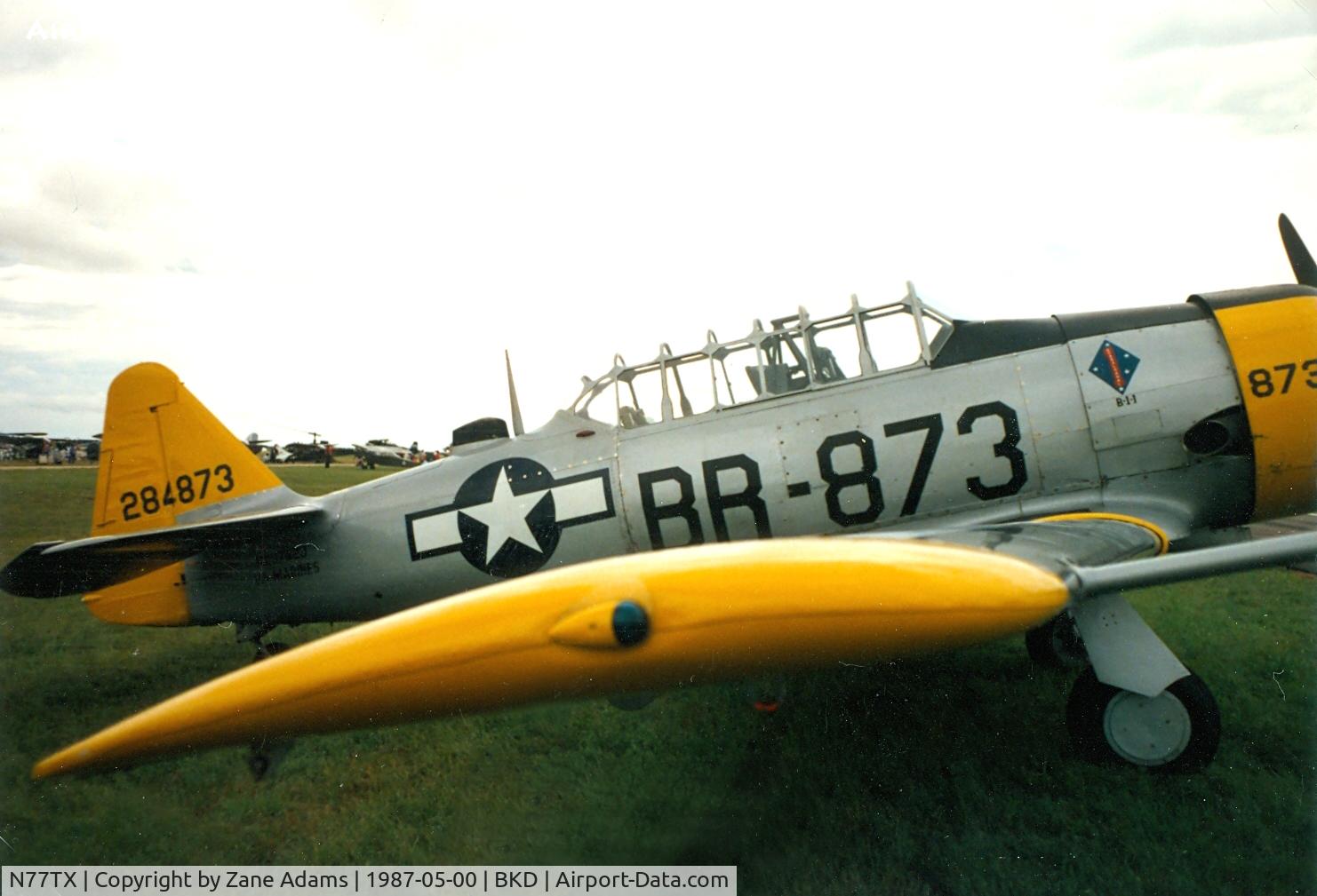 N77TX, North American AT-6A Texan C/N 78-6698, At Breckenridge AirShow 1987