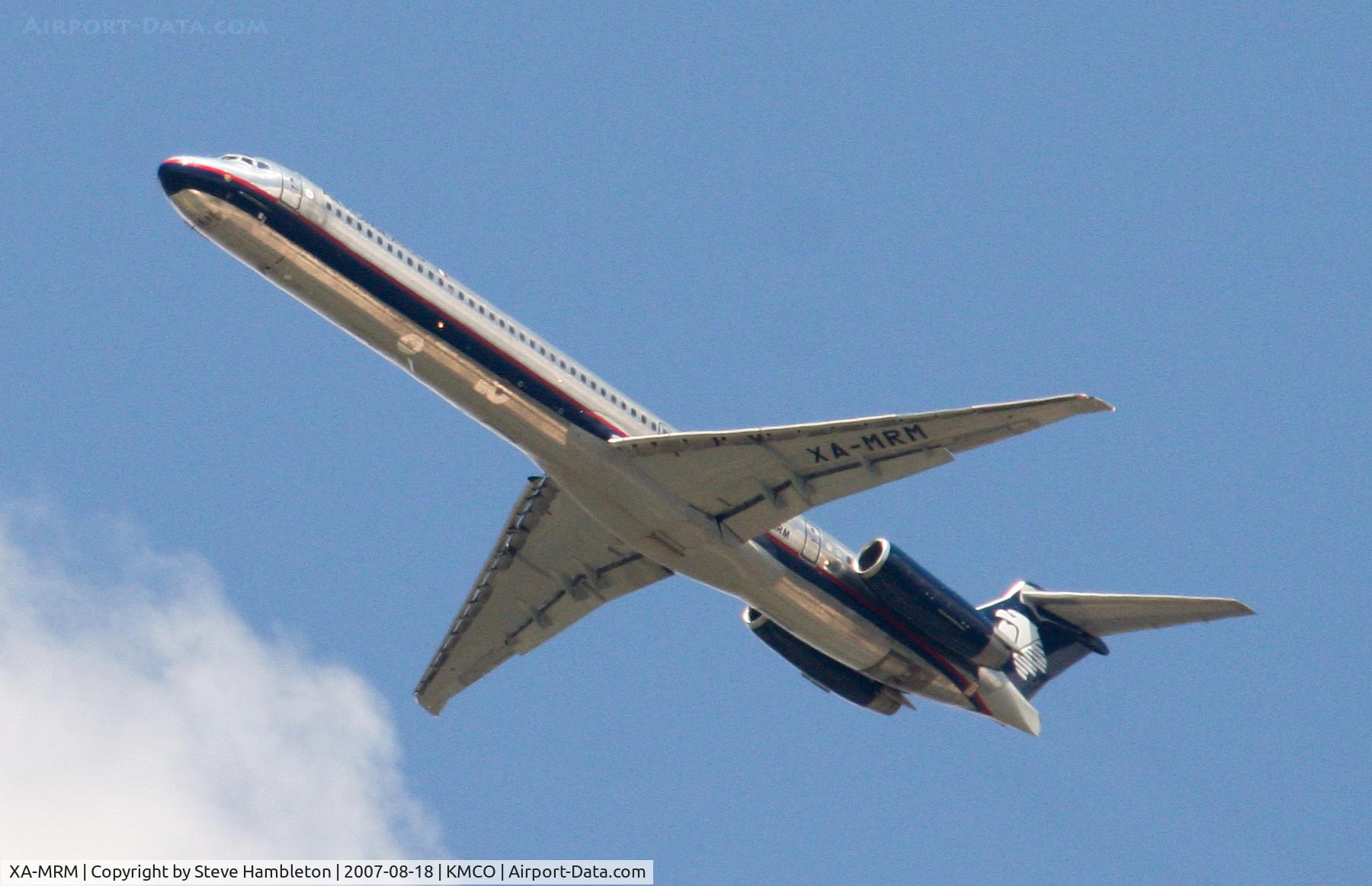 XA-MRM, 1991 McDonnell Douglas MD-82 (DC-9-82) C/N 53066, Climbing out of Orlando