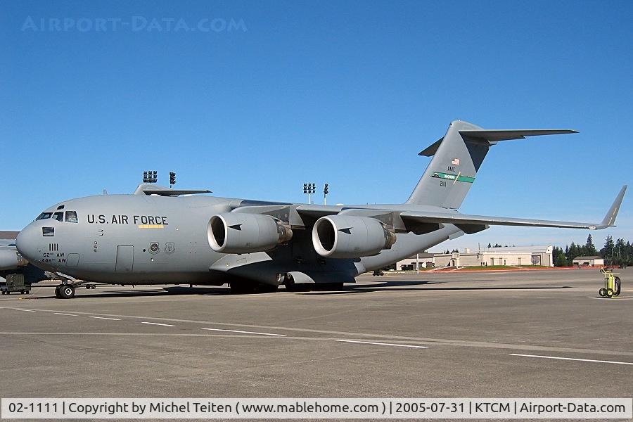 02-1111, 1999 Boeing C-17A Globemaster III C/N P-111, 62nd Airlift Wing