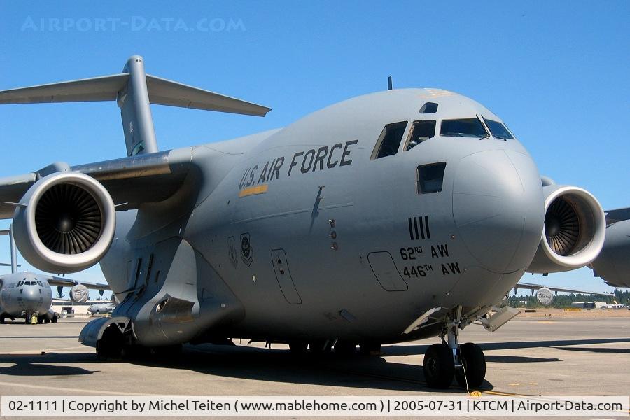 02-1111, 1999 Boeing C-17A Globemaster III C/N P-111, 62nd Airlift Wing