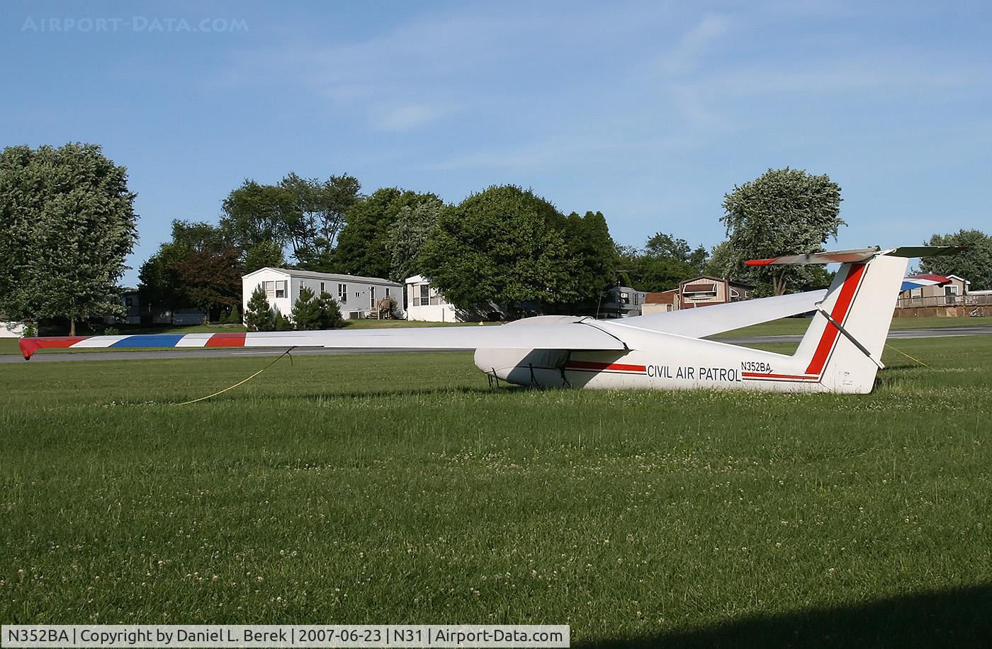 N352BA, 1999 Let L-23 Super Blanik C/N 998419, Colorful Polish glider in Civil Air Patrol markings rests at Kutztown.