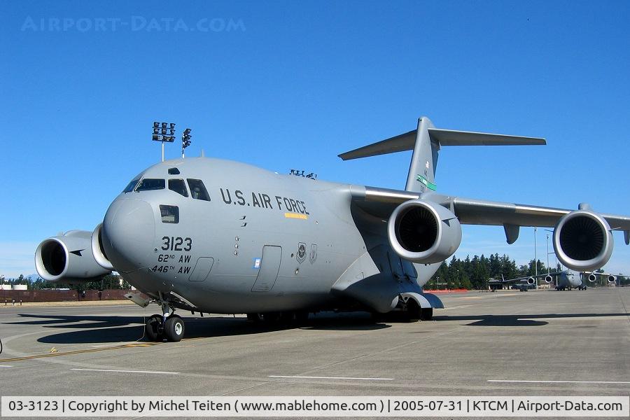 03-3123, 2003 Boeing C-17A Globemaster III C/N P-123, 62nd Airlift Wing