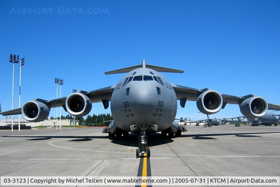 03-3123, 2003 Boeing C-17A Globemaster III C/N P-123, 62nd Airlift Wing