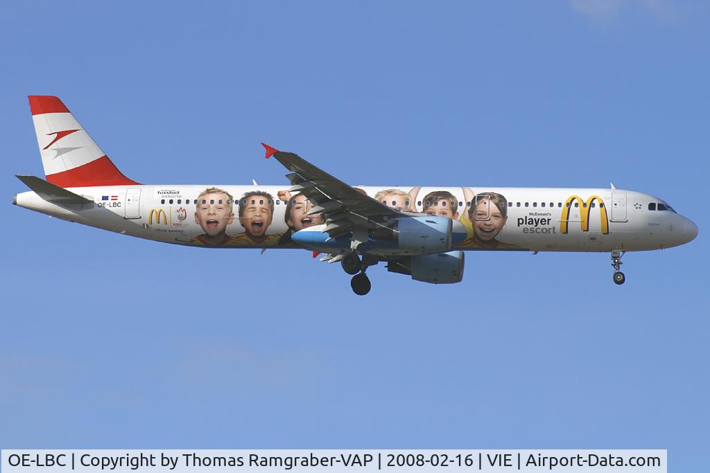 OE-LBC, 1996 Airbus A321-111 C/N 581, Austrian Airlines Airbus A321