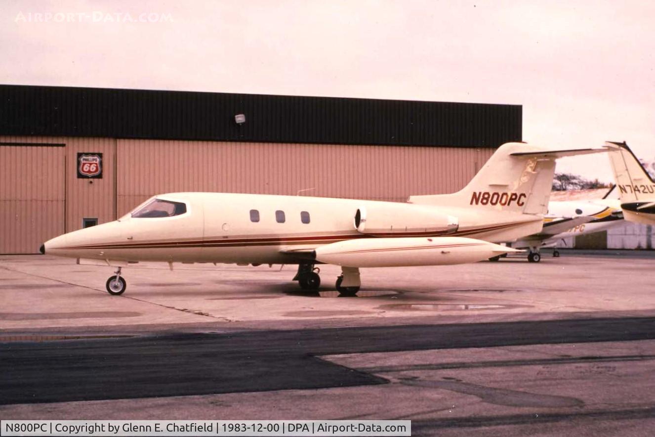 N800PC, 1974 Gates Learjet 24D C/N 292, Photo taken for aircraft recognition training.  Ex-N800PC, Learjet 24D
