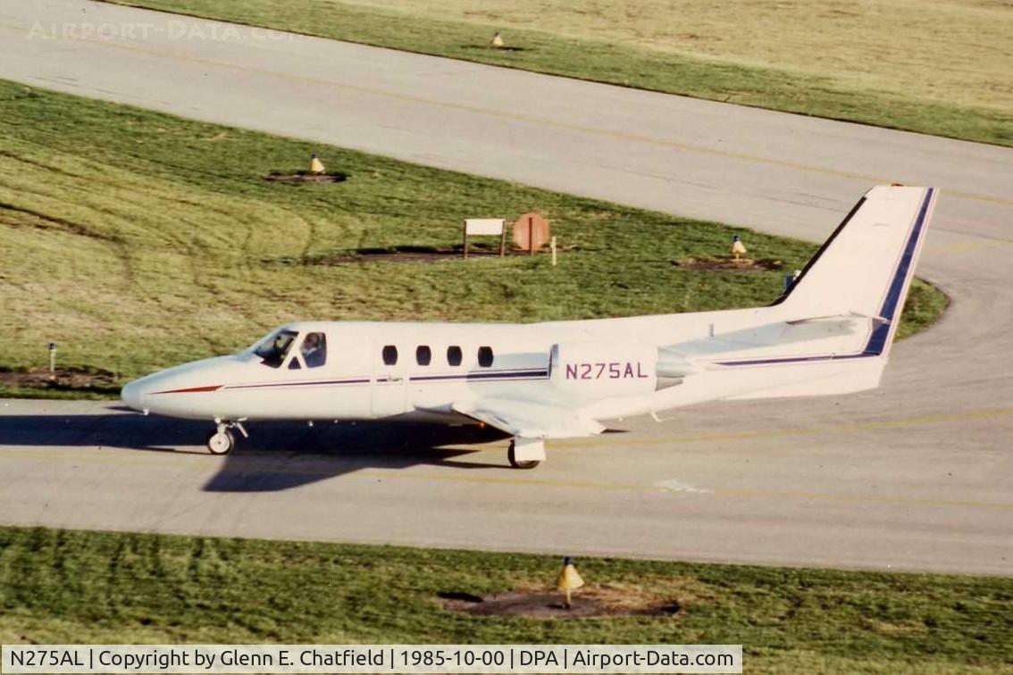 N275AL, 1976 Cessna 500 Citation I C/N 500-0333, Photo taken for aircraft recognition training.  Ex-N275AL Citation 500