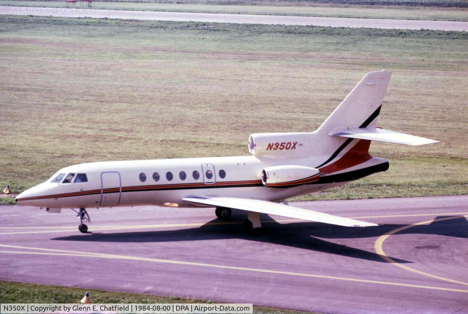 N350X, 1982 Dassault Falcon 50 C/N 108, Photo taken for aircraft recognition training.  Ex-N350X, Falcon 50