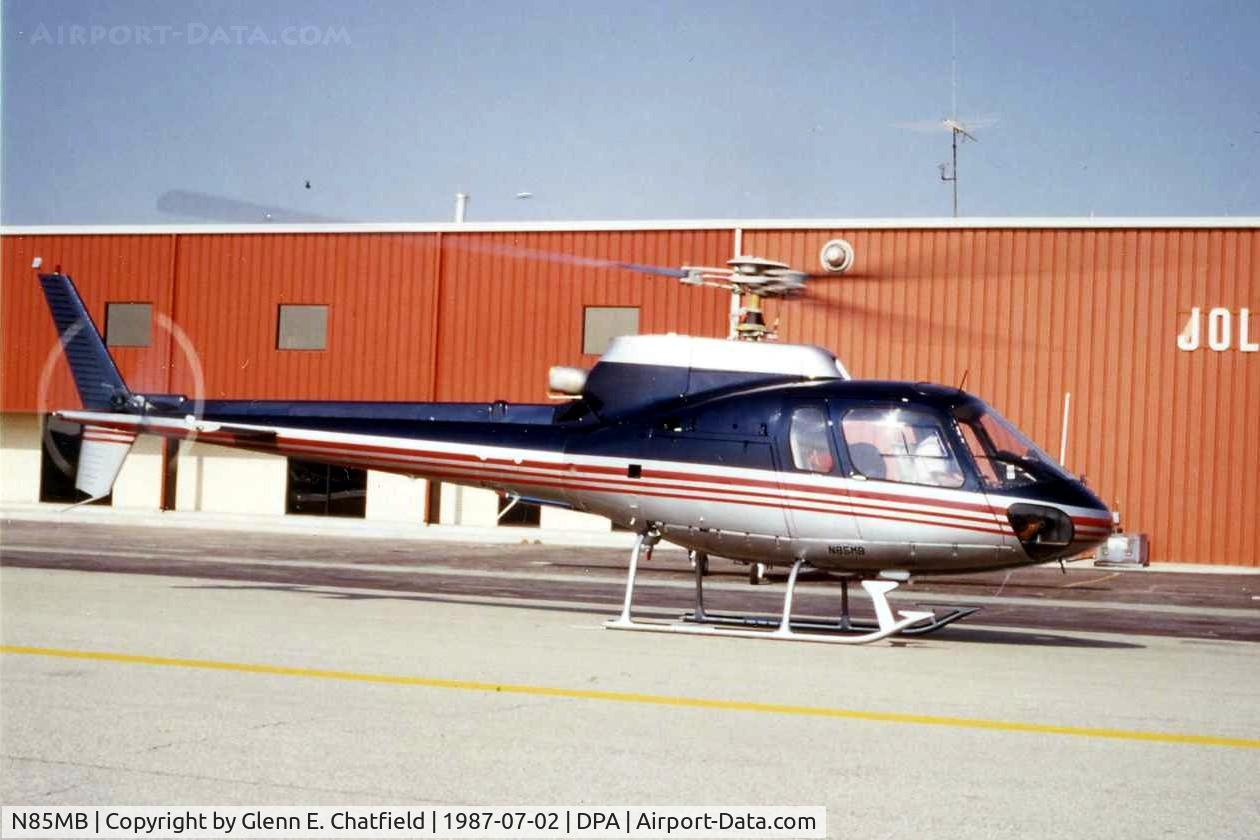 N85MB, 1984 Aerospatiale AS-350BA Ecureuil C/N 1591, Photo taken for aircraft recognition training.  Ex-N85MB, Aerospatiale Astar