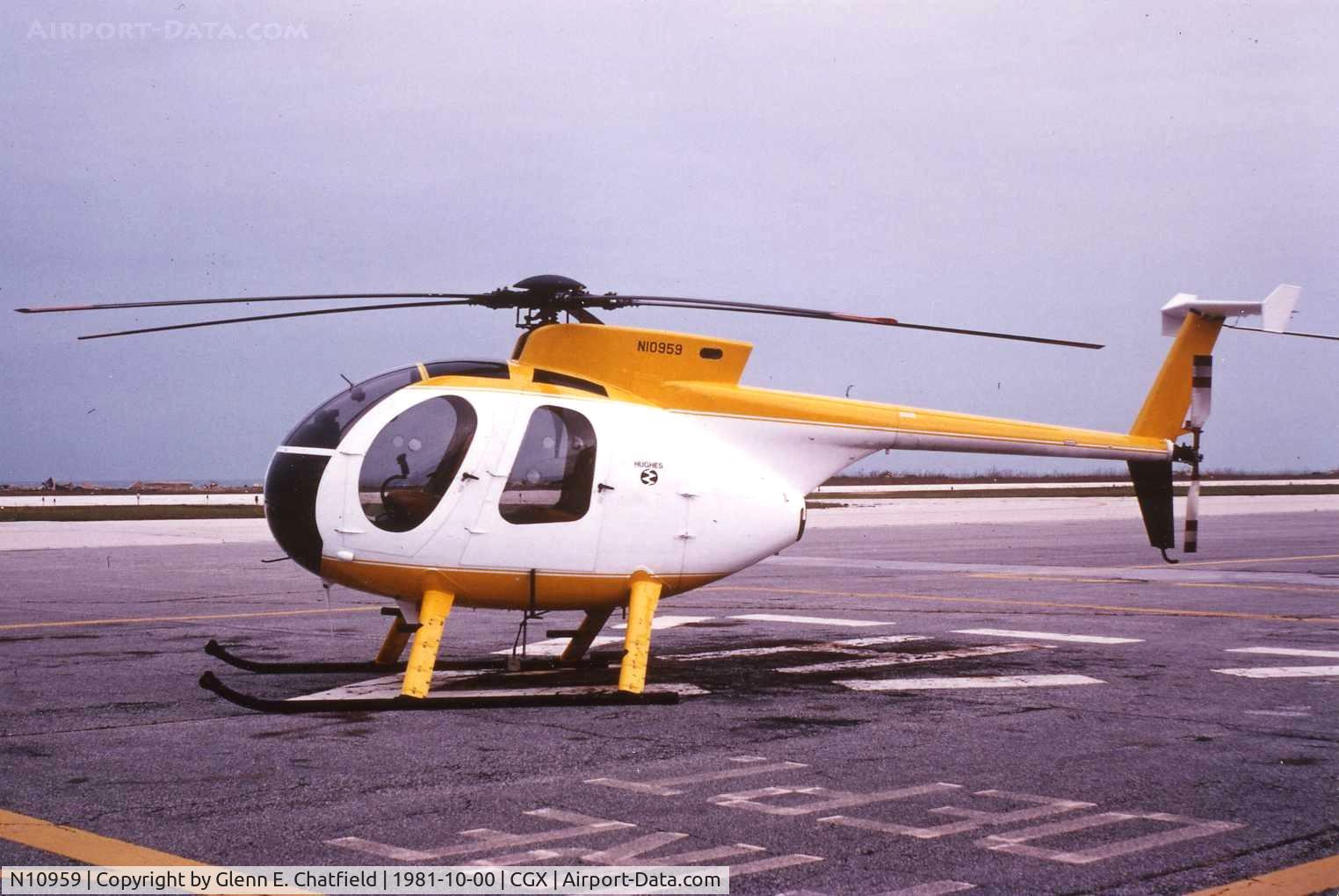 N10959, Hughes 369D C/N 600743D, Photo taken for aircraft recognition training. Hughes 500