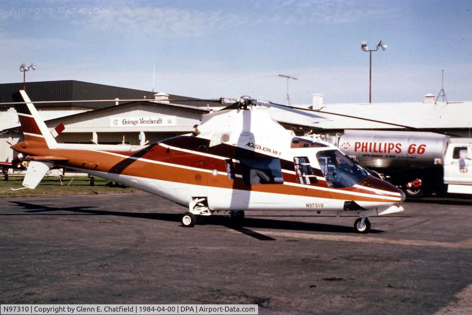 N97310, Agusta A-109 C/N 7256, Photo taken for aircraft recognition training.  Augusta 109A Mk. II