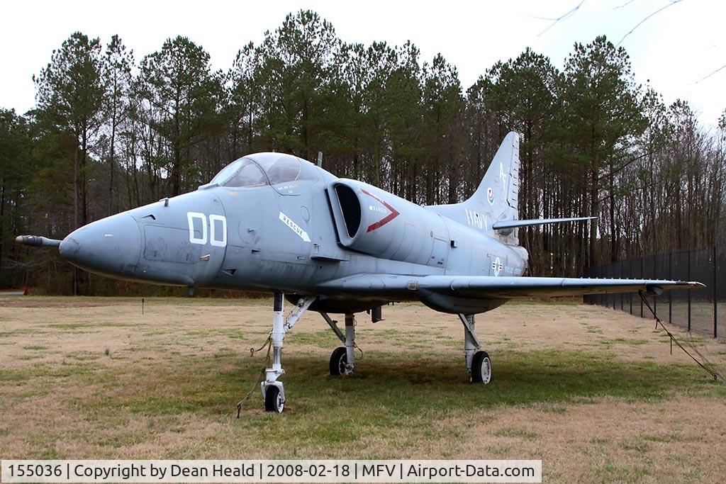 155036, Douglas A-4F Skyhawk C/N 13852, Douglas A-4F Skyhawk 155036 on display at Accomack County Airport (KMFV) - Melfa, Virginia.