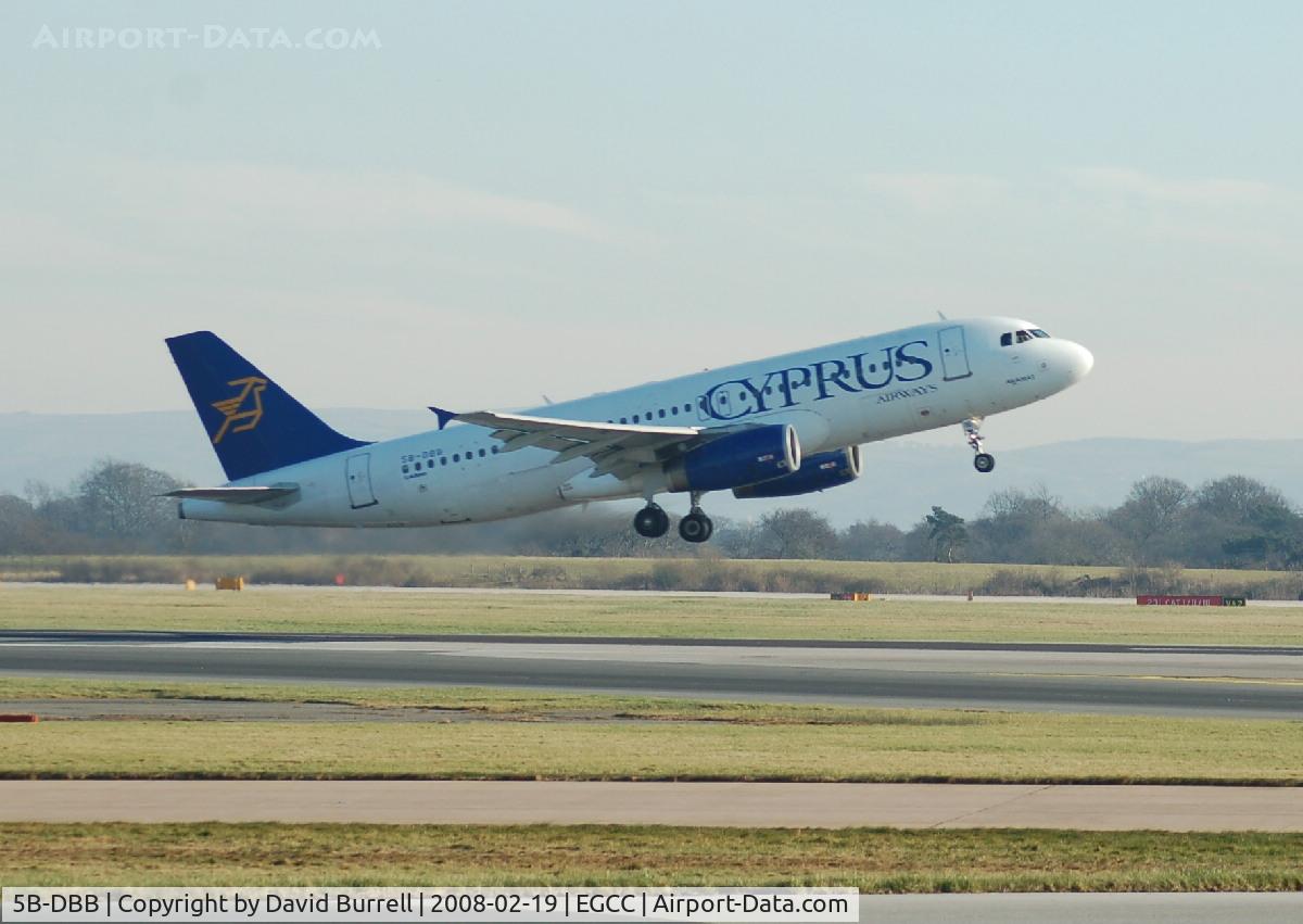 5B-DBB, 1991 Airbus A320-231 C/N 256, Cyprus Airways - Taking off