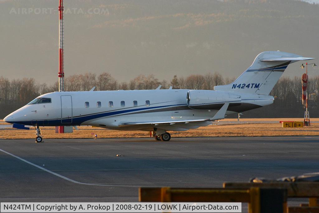 N424TM, 2005 Bombardier Challenger 300 (BD-100-1A10) C/N 20051, Stayed over night