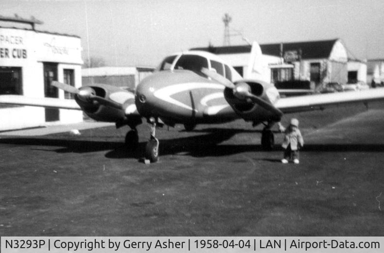 N3293P, Piper PA-23 C/N unknown, I got my Multi rating at a very tender age...