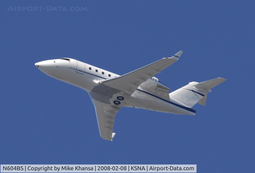 N604BS, 2003 Bombardier Challenger 604 (CL-600-2B16) C/N 5560, Bombardier CL-600-2B16 blasting off into the blue sky.