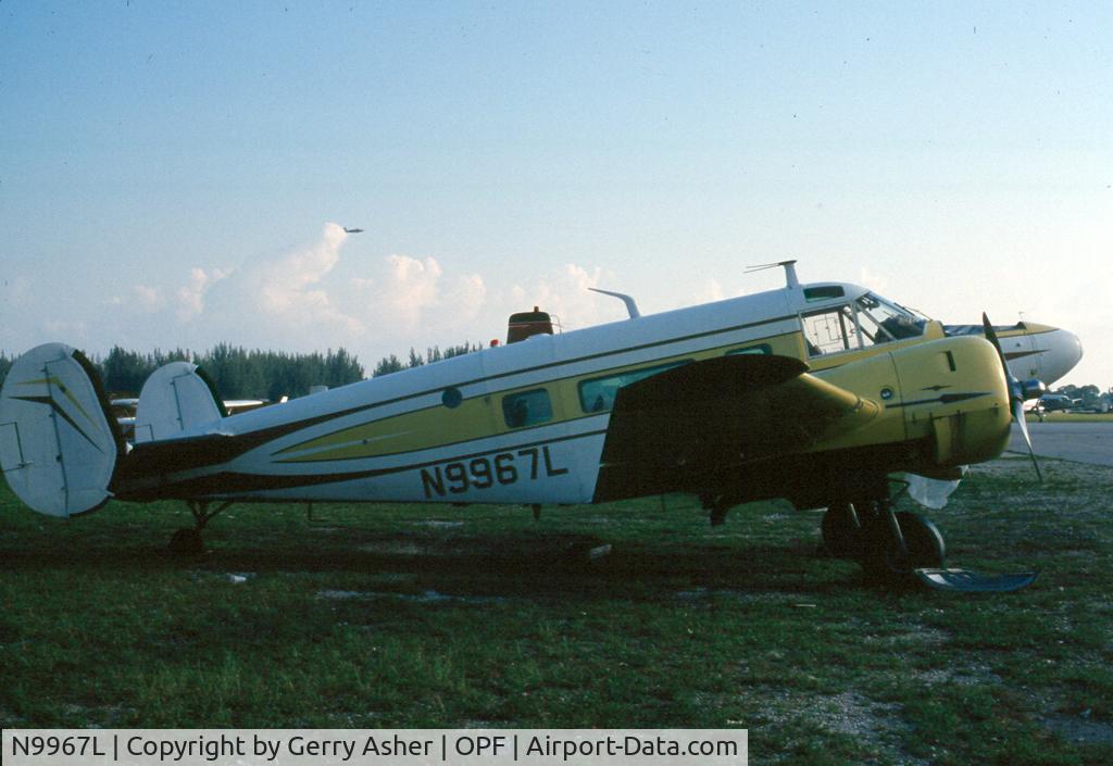 N9967L, 1960 Beech G18S C/N BA-552, Spotted while 'airport bumming' around south Florida during the summer of '80