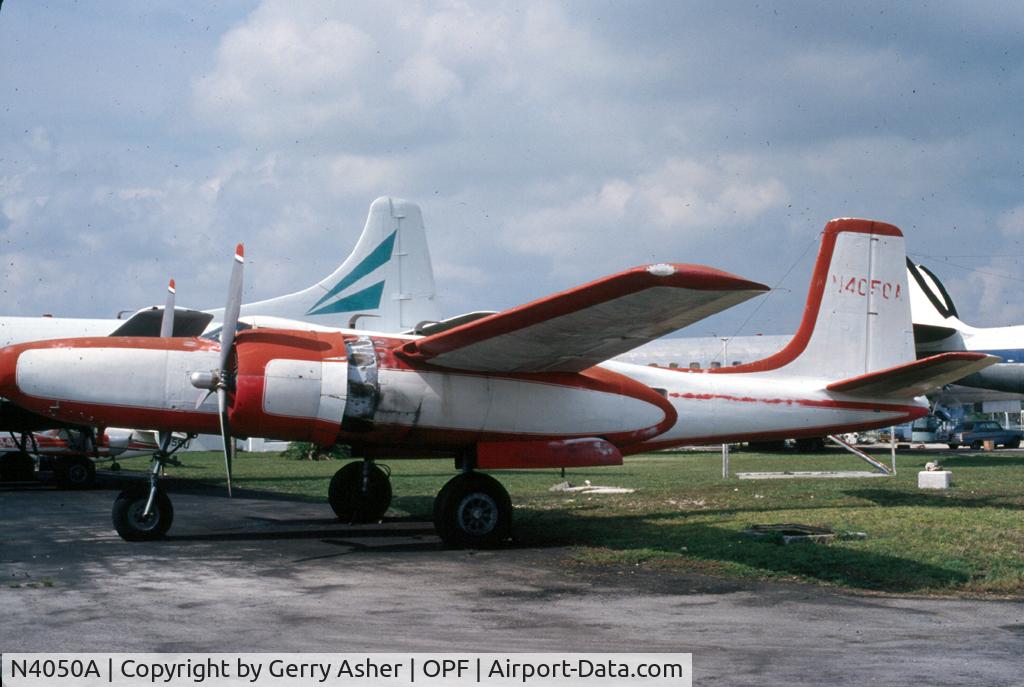 N4050A, 1943 Douglas A-26C Invader C/N 18670, Spotted while 'airport bumming' around south Florida during the summer of '80