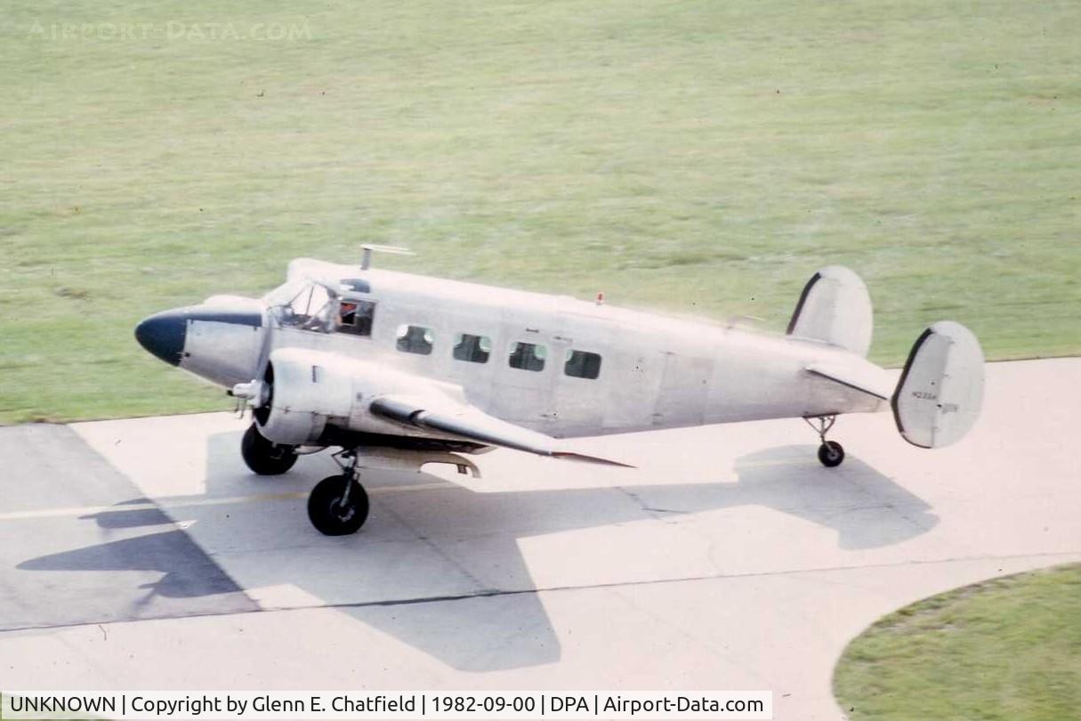 UNKNOWN, , Beech 18 taxiing past the control tower