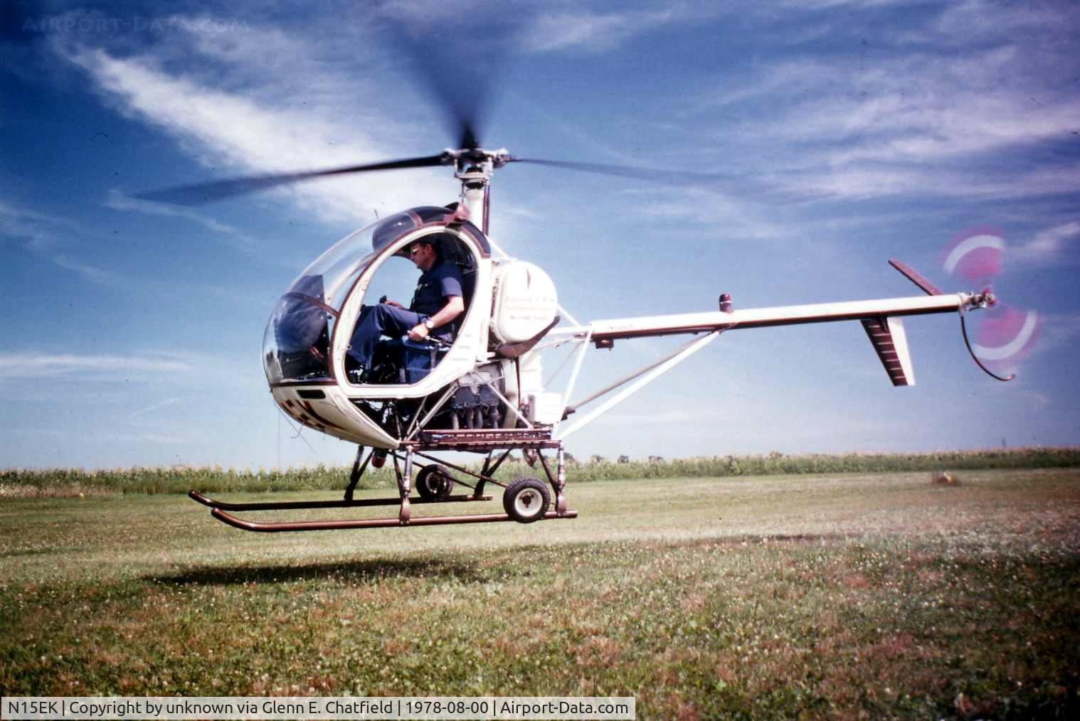 N15EK, Hughes 269C C/N unknown, Photo found at DuPage Tower.  Hughes 269/300