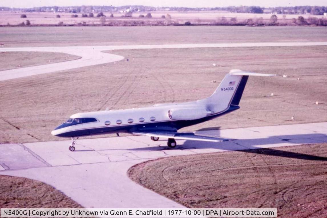 N5400G, 1968 Grumman G-1159B C/N 36, Photo found at DuPage Tower. Ex-N5400G, Gulfstream II