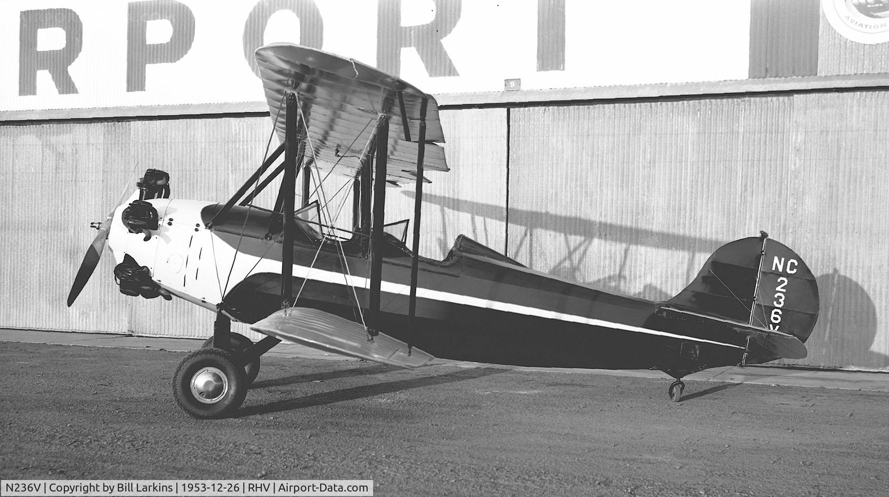 N236V, 1930 Fairchild KR-21 C/N 1043, Red, white and blue in the late evening sun.