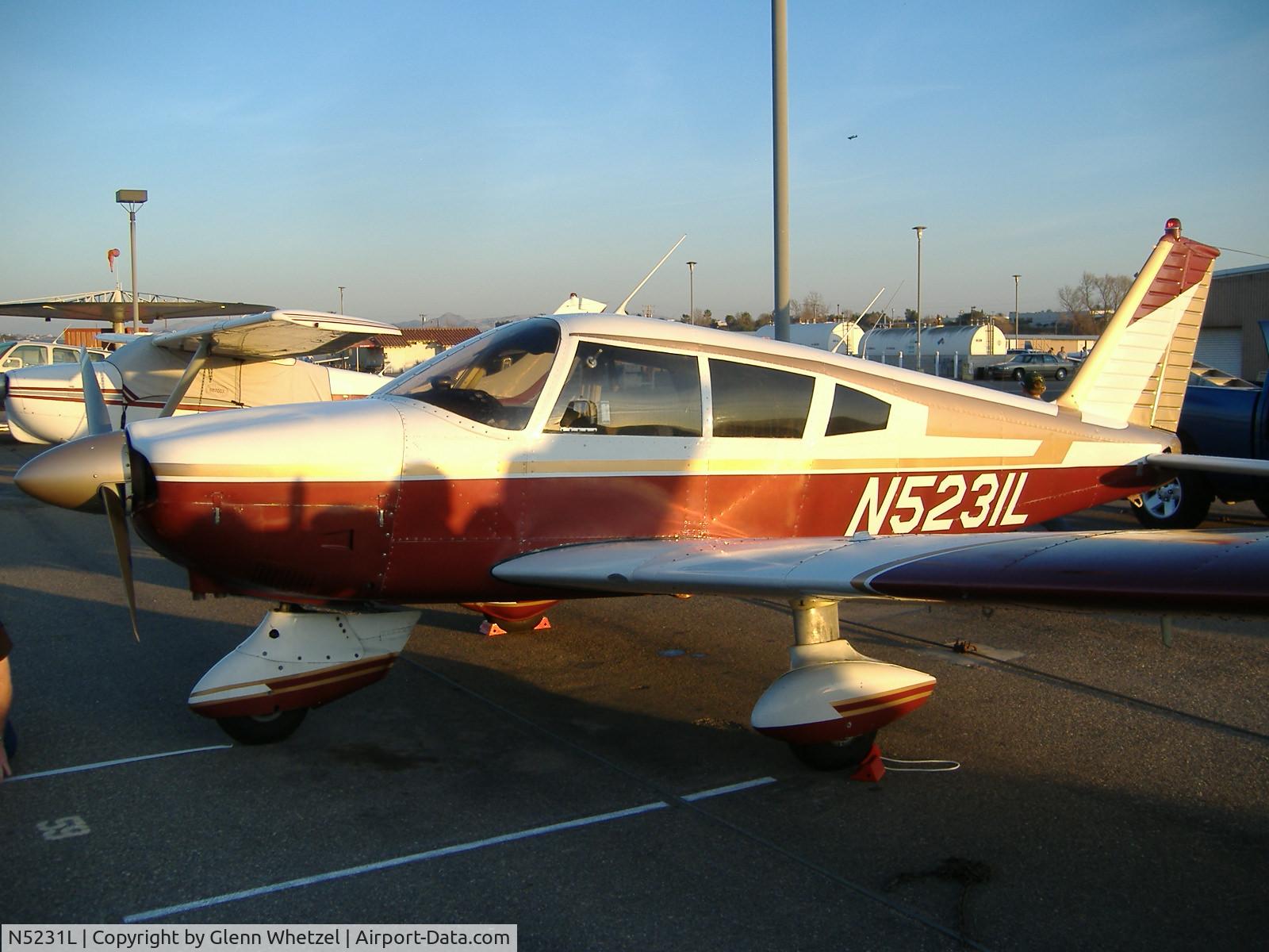 N5231L, 1967 Piper PA-28-180 C/N 28-4525, 1967 PiperCherokee 180D