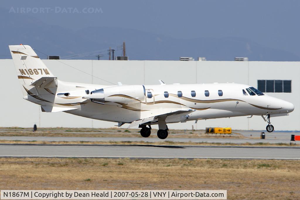 N1867M, 2003 Cessna 560XL C/N 560-5303, Mericos Aviation's 2003 Cessna 560XL Citation Excel N1867M landing RWY 16R.